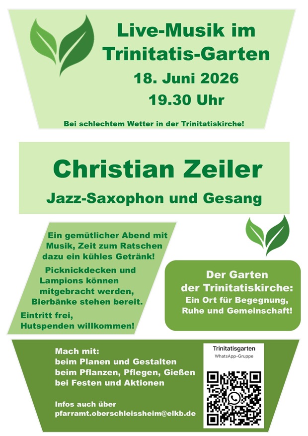 Live-Musik im Trinitatis-Garten
