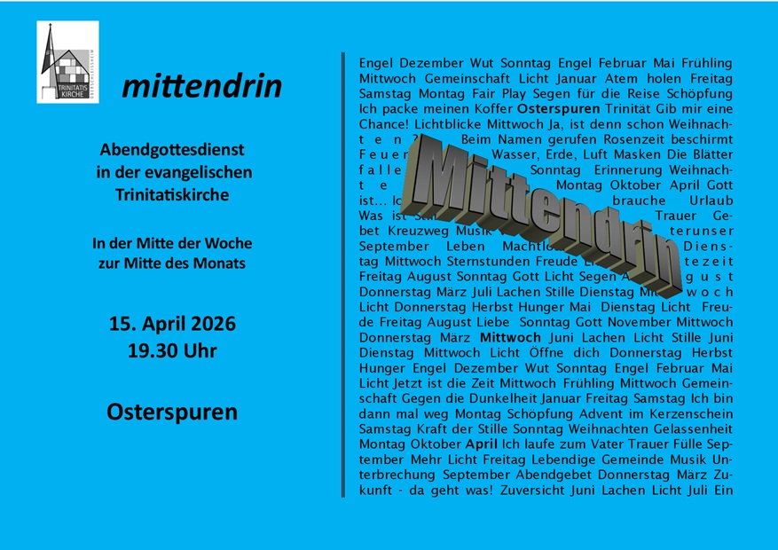 Plakat mittendrin März 2026