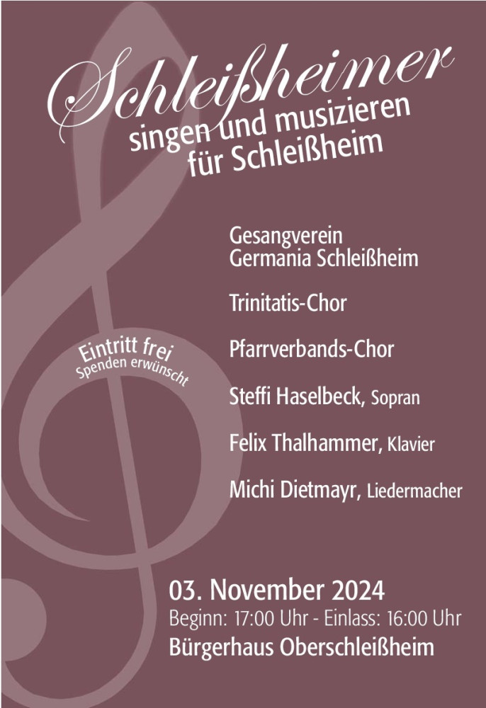 Plakat Schleissheimer singen und musizieren